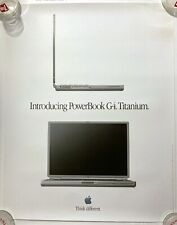 RARE Vintage Apple Computer INTRODUCING POWERBOOK G4 TITANIUM Poster 22x28 picture