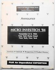 Micro Invest/Tech '84  - Program -  November 8-9, 1984. New York City. picture