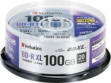 Verbatim 1-Time Recording Blu-ray Disc BD-R XL 100GB 20-Sheet VBR520YP20SD4 picture