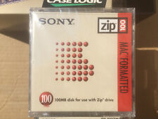 (12) Sony 100MB Zip Disks w/ (2) Case Logic Zip Storage Trays - Mac Format - NEW picture