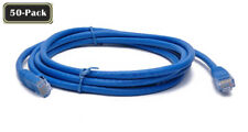 50 Pack of 2ft CAT6a Ethernet Network Patch Cable Premium - Blue - 2 Feet picture