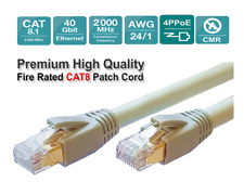 Premium Quality CAT8 CAT7A High Speed Fire Rated  Ethernet Cable 3~100ft Lot picture
