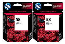 GENUINE NEW HP 58 (C6658AN) Ink Cartridge 2-Pack picture