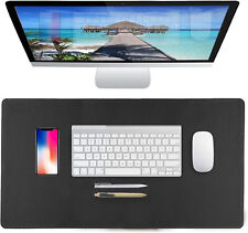  Large Extended Genuine Leather Mouse Mat, Non-Slip Waterproof Laptop Desk Pad picture