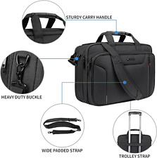 EMPSIGN Stylish Laptop Bag Briefcase, 17.3 Inch Case Wheel Trolly  Messenger picture