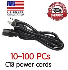 Lot of 1-10 AC Power Cord Cable 3 Prong Plug 6FT Standard PC Computer Monitor picture