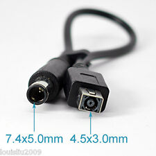 100pcs DC Power 7.4x5.0mm Male To 4.5x3.0mm Female Adapter Cable DELL HP Laptop picture