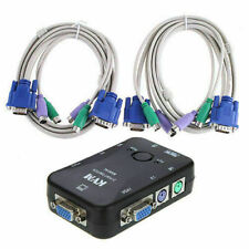 2 or 4 Port USB/PS2 KVM VGA Switch with 2 or 4 Set Cable For Mouse Monitor PC picture