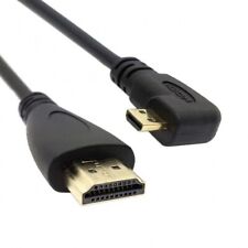 JSER Right Angled 90 Degree Micro HDMI to HDMI Male HDTV Cable for Phone Camera picture