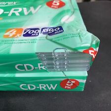 NEW Memorex CD-RW Rewritable 10 Pack 4x 700MB 80 Minutes with Slim Jewel Cases picture