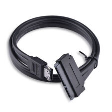 Cablecy Dual Power eSATA USB 12V to 22Pin SATA USB Cable for 2.5