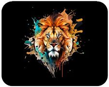 King of the Junfle the Lion Face Art Painting  Mouse Pads Wild Life Animals picture