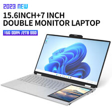 Dual Screen Laptop 15.6 + 7inch Touch Screen 16/2TB Backlit Keyboard Quad Core picture