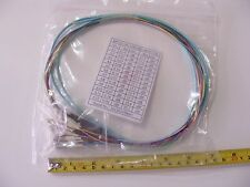 1M Fiber Optic Pigtail, 50/125, 10 Gig, OM3 aqua, LC cable, Multimode ribbon 12 picture