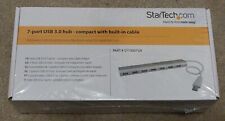 StarTech.com 7 Port Compact USB 3.0 Hub with Built-in Cable - Aluminum USB Hu... picture