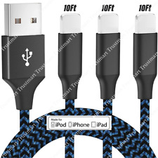 3Pack Braided Heavy Duty USB Fast Charger Cable 10FT For iPhone 11 X XR 8 7 5 SE picture