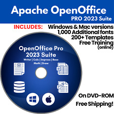 Open Office Software Suite for Windows & MAC | PRO 2023 Edition - DVD-ROM picture