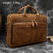 COMPUTER LAP TOP CASE 2024 DESIGN GENUINE LEATHER CARRY BAG WITH SHOULDER STRAP picture