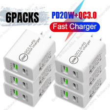 Lot 20W PD QC Fast Charger USB C Power Adapter Block For iPhone 14 13 12 11 15 8 picture