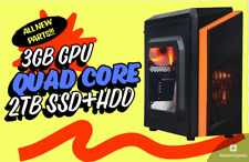Custom Gaming PC Tower-NEW-AMD Ryzen 3.8 GHZ QuadCore-2TB SSD+HDD-3GB GPU picture