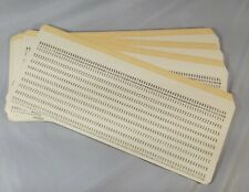 25 Vintage IBM YELLOW STRIPED Punch Cards NOS Unused  picture