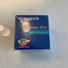 Fujifilm Box of 25 IBM Formatted 1.44MB Colored Floppy Disks Sealed New picture