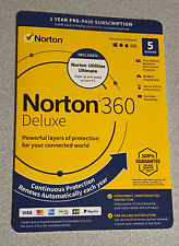 Norton 360 Deluxe + Utilities Ultimate 5 Devices 2024 Ready New 037648693837 picture