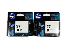 Twin Pack HP #27 C8727AN Black Ink Cartridge Genuine New picture