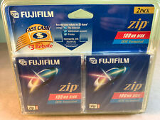 NEW Factory Sealed - FUJI FUJIFILM 100 MB Zip Drive Disks IBM Formatted 2 Pack picture