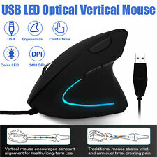 Ergonomic Optical Vertical Mouse Mice USB Wired LED Mice 2400 DPI For Laptop PC picture