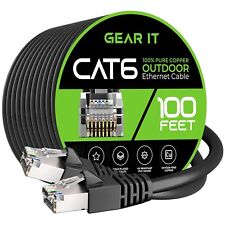 GearIT Cat6 Outdoor Ethernet Cable (100ft) 23AWG Pure Copper, FTP, LLDPE, Wate picture