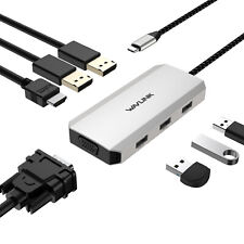 USB C Docking Station Quad Monitor 4K HDMI 8K DP1/2 VGA for Dell/HP/Lenovo picture