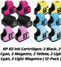 12 Pack HP 02 Ink Cartridges for Photosmart C5180 C6180 C6280 C7280 8230 Printer picture