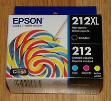 Genuine Epson 212XL Black and 212 Standard Color Ink Cartridge Pack Dated 2026 picture