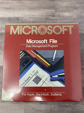 Microsoft File Data Management Program for Apple, Macintosh 1985 Software SEALED picture