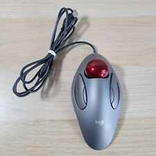 VTG Logitech T-BC21 Red Trackball Marble Mouse 810-000767 USB Left or Right Hand picture