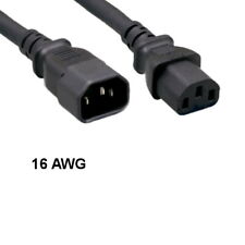 Kentek 3Ft Heavy-Duty Extension Power Cable C13 to C14 16AWG 13A SJT PC UPS PDU picture