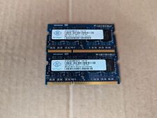LOT OF 2 NANYA 4GB 2PK 1RX8 LAPTOP RAM PC3L-12800S SO-DIMM MEMORY ZZ8-3(2) picture