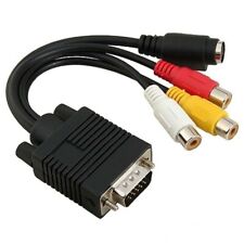 Audio Jack Adapter VGA SVGA to S-Video 3 RCA AV Adapter Converter Cable picture