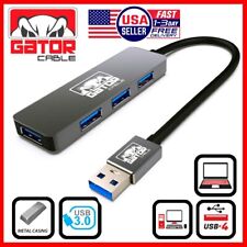 USB 3.0 Hub 4 Port Adapter Charger Data Sync Super Speed PC Mac Laptop Desktop picture