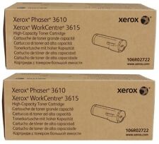 2 Genuine Sealed Xerox 106R02722 Toner Cartridges Phaser 3610 WorkCentre 3615 picture