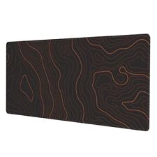 Black Brown Topographic Map Extended Large Gaming Mouse Pad Non One Size, 7  picture