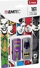 EMTEC Super Hero Batman & Joker 16GB USB 2.0 2-Pack Flash Memory Drive Storage picture