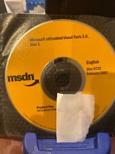 RARE NEW AUTHENTIC MSDN Microsoft eMbedded Visual Tools 3.0. Product Key 2Discs. picture