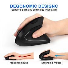 Ergonomic Optical Vertical Mouse 1000/1600 DPI 5 Key Gaming Mice Install battery picture