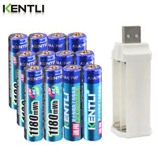 KENTLI 1.5v 1180mWh AAA Polymer Li-ion Rechargeable Battery Lot +4 Slots Charger picture