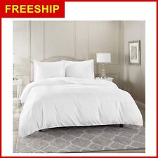 Full Size Duvet Cover/Two Pillow Shams Soft Double Brushed Microfiber off White picture