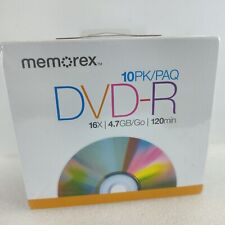NEW Memorex 10-PACK DVD-R  Recordable Discs 16X 4.7GB 120Min SEALED picture
