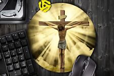 Christ Jesus Cross #1 Christian Cross Round Mouse Pad Mousepad picture