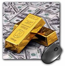 3dRose Gold bars bar bullion cash money dollar hundred bill bills bank note bank picture